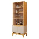 Ver imagem 1 de Cristaleira Joile 4 Portas 3 Prateleiras MDF MDP Cedro Off White com Pés Usinados DJ Móveis