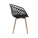 Ver imagem 4 de Cadeira Clarice Nest Wood com Apoio de Braço - Preto - 1
