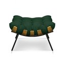 Ver imagem 2 de Puff Costela Suede Base Metálica Pallazio Verde