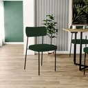 Ver imagem 2 de Cadeira Decorativa Estofada para Sala de Jantar Melina L02 Suede Verde Musgo - Lyam Decor