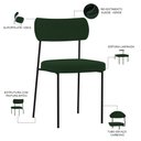 Ver imagem 4 de Cadeira Decorativa Estofada para Sala de Jantar Melina L02 Suede Verde Musgo - Lyam Decor