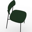 Ver imagem 3 de Cadeira Decorativa Estofada para Sala de Jantar Melina L02 Suede Verde Musgo - Lyam Decor