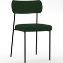 Ver imagem 1 de Cadeira Decorativa Estofada para Sala de Jantar Melina L02 Suede Verde Musgo - Lyam Decor