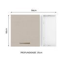 Ver imagem 3 de Armário Aéreo de Canto 1 Porta Branco/crema Agata Madesa