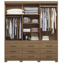 Ver imagem 3 de Guarda Roupa Casal 6 Portas 9 Gavetas com Pes Santos Andira