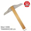 Ver imagem 3 de Régua T Trident Mod 5306 Madeira 60 Cm Cabeçote Fixo Desetec