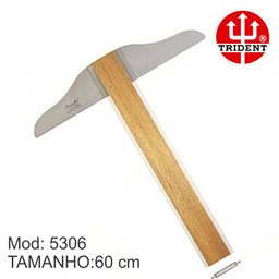 Régua T Trident Mod 5306 Madeira 60 Cm Cabeçote Fixo Desetec - 3