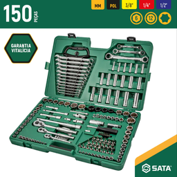 Jogo de Ferramenta 150 Peças MM/POL Sata - 2