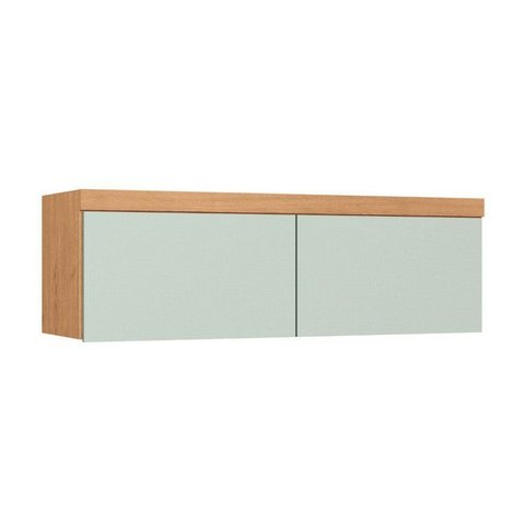 Armário Aéreo Modulado Casal 2 Portas Infinity Marrom/Cedro/Pistache