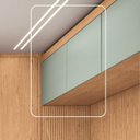 Ver imagem 2 de Armário Aéreo Modulado Casal 2 Portas Infinity Marrom/Cedro/Pistache