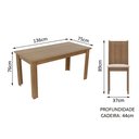 Ver imagem 3 de Conjunto Sala de Jantar Rosie Madesa Mesa Tampo de Madeira com 4 Cadeiras - Rustic/sintético Bege