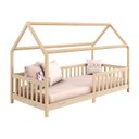 Ver mais imagens de Cama Infantil Montessoriana Casa Madeira com Estrado Nina Natural Idimex