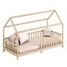 Cama Infantil Montessoriana Casa Madeira com Estrado Nina Natural Idimex - 9