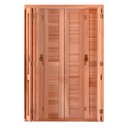 Ver imagem 4 de Porta Balcão Pantográfica Semi-panorâmica com Veneziana Reto de Eucalipto Bat.14 Cm Esel - 216ax140l