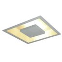 Ver imagem 1 de Plafon de Embutir Luz Indireta Corredor Sala de Estar 50x50 com Lampada Branco Quente 3000k Bivolt