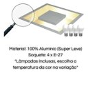 Ver imagem 4 de Plafon de Embutir Luz Indireta Corredor Sala de Estar 50x50 com Lampada Branco Quente 3000k Bivolt