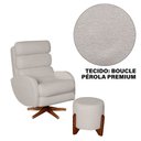 Ver imagem 5 de Poltrona Amamentação Maitê Premium com Balanço Puff Redondo:pérola 601