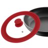 Tampa de Vidro Panela Frigideira Silicone 20-22-24cm Verm M - 2