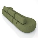 Ver imagem 5 de Sofá Sala de Estar Modulado França 326cm Encosto Articulável com Almofadas Linho Verde G45 - Gran Be