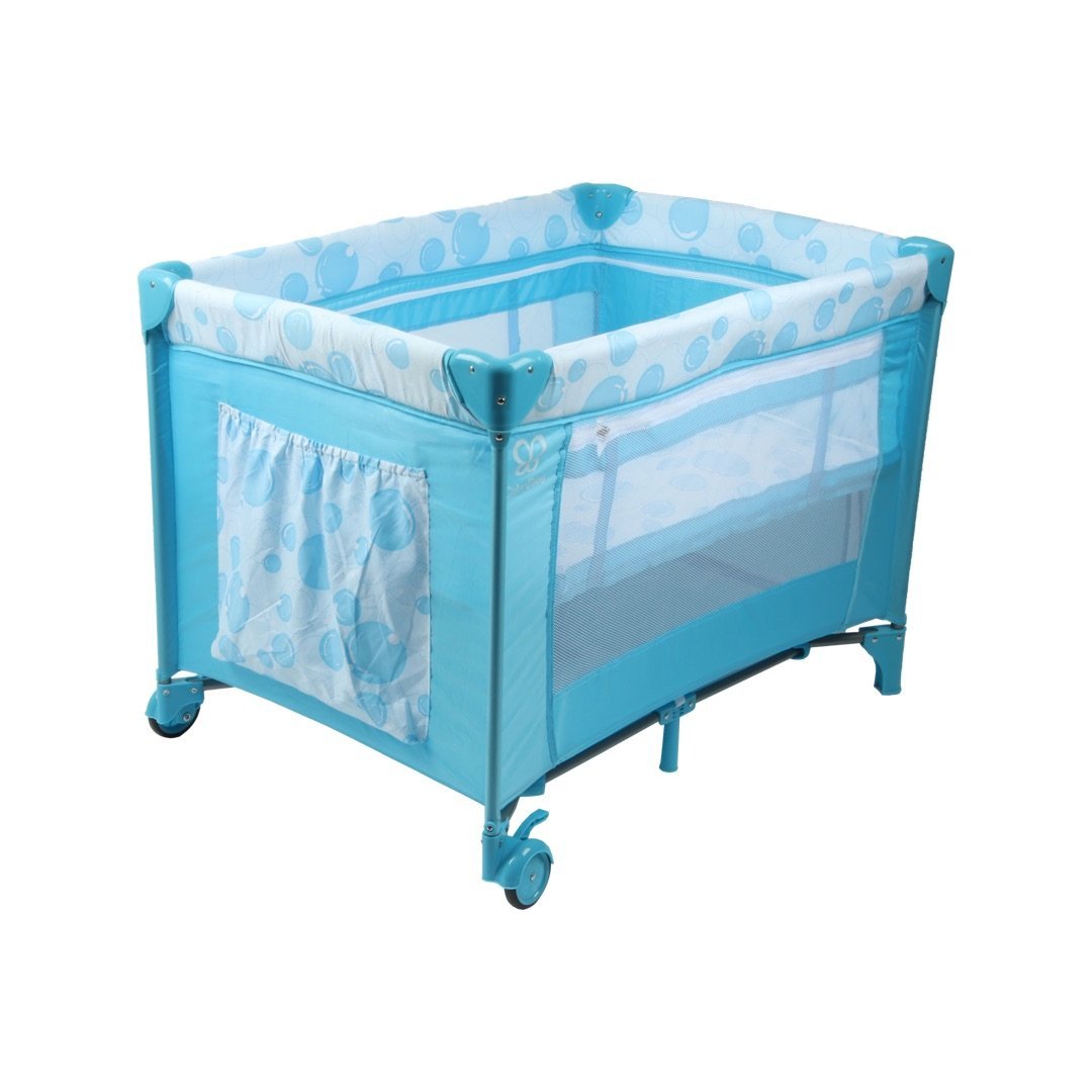 Berço Cercadinho Desmontável Eco Com Trocador Color Baby Azul - 1