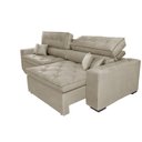 Ver imagem 7 de Sofá Retrátil e Reclinável 2.32M com Molas Cama Inbox Estilo Suede Velusoft Bege