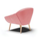 Ver imagem 5 de Kit 02 Poltronas Giovana Suede Rosê Pés Palito Natural - D’Rossi