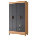 Ver imagem 2 de Guarda Roupa 4 Portas Cancun Freijó Titanium
