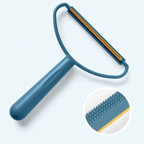 Removedor de Pelos Escova Portatil Fiapos Pequenas Sujeiras 2 em 1:azul