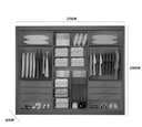 Ver imagem 2 de Guarda Roupa Los Angeles Ripado 100%MDF Castanho - D Doro