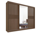 Ver imagem 1 de Guarda Roupa Los Angeles Ripado 100%MDF Castanho - D Doro