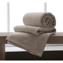Ver imagem 1 de Cobertor Manta Microfibra Solteiro 150x200cm Home Design Bege Corttex
