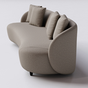 Ver imagem 4 de Sofá 3 Lugares Living Fixo Mônaco 2,40m em Chenille:castor