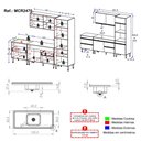 Ver imagem 4 de Armário Cozinha Modulada Completa com Pia Inclusa 251,5cm Milano Multimóveis MCR2470 Grafite