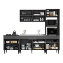 Ver imagem 5 de Armário Cozinha Modulada Completa com Pia Inclusa 251,5cm Milano Multimóveis MCR2470 Grafite