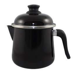 Leiteira Aço Esmaltado Bojuda 2 Litros Preto Ewel - 1 Leiteira Aço Esmaltado Bojuda 2 Litros Preto Ewel - 1