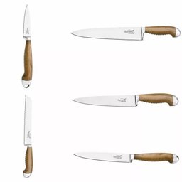 Cepo de Madeira Com 5 Facas e Suporte Para Tablet Etilux - 3 Cepo de Madeira Com 5 Facas e Suporte Para Tablet Etilux - 3