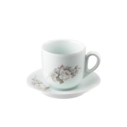 Xícara Chá Pires 25 Linha Pampa Eterna Porcelana Schmidt - 1