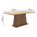 Ver imagem 2 de Mesa Madesa Retangular Tampo de Madeira 5364 Rustic/Crema Cor:Rustic/Crema