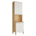 Ver imagem 1 de Paneleiro Napoli 4 Portas 3 Prateleiras 100% Mdf Amêndoa/off White - Rio Doce