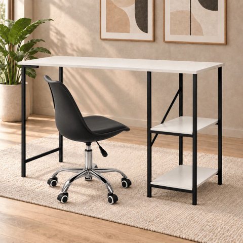 Mesa Star 110 Industrial com Cadeira Saarinen