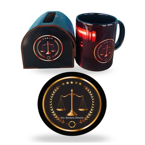 Kit Presente Direito para Advogados com Mousepad e Caneca