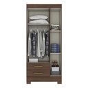 Ver imagem 2 de Guarda Roupa Solteiro Sensi Castanho - Briz Móveis