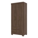 Ver imagem 1 de Guarda Roupa Solteiro Sensi Castanho - Briz Móveis