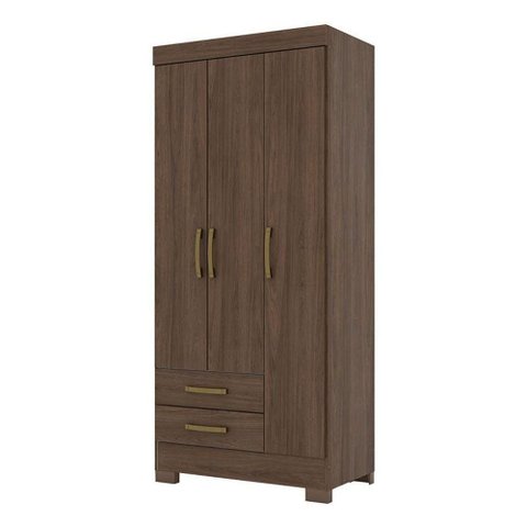 Guarda Roupa Solteiro Sensi Castanho - Briz Móveis