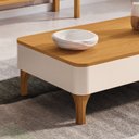 Ver imagem 4 de Mesa de Centro Sala Lissia 100 cm Organica Pés em Madeira Maciça H01- D'Rossi