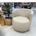Ver imagem 4 de Poltrona Giratória Orgânica Ayla Bouclé
