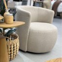 Ver imagem 3 de Poltrona Giratória Orgânica Ayla Bouclé