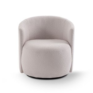 Poltrona Giratória Orgânica Ayla Bouclé