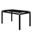 Ver imagem 1 de Mesa Tubular Malva 107x70 cm Com Tampo De Vidro Temperado Preto Artefamol 9560/11302 - PRETO FOSCO/V