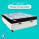 Ver imagem 4 de Colchão Casal Molas Ensacadas + Bau Blindado - Life Gold Paropas